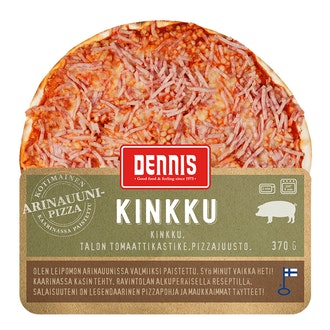 Dennis Kinkkupizza 370g kalorit ja ravintosisältö