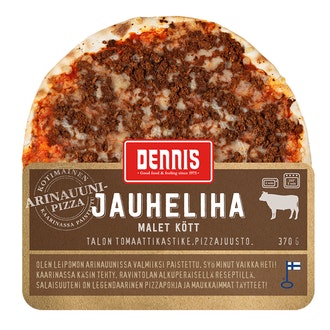 Dennis Jauhelihapizza 370g kalorit ja ravintosisältö