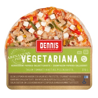 Dennis Pizza Vegetariana 370g kalorit ja ravintosisältö
