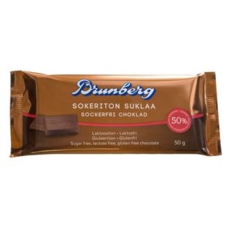 Brunberg Sokeriton suklaa 50g kalorit ja ravintosisältö
