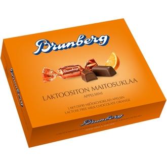 Brunberg Laktoositon Maitosuklaakonvehti Appelsiini 250g kalorit ja ravintosisältö