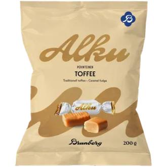 Brunberg Alku toffeekaramelli 200g kalorit ja ravintosisältö - 368 kcal