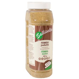 Salliselta Fenkoli 380g jauhettu kalorit ja ravintosisältö - 365 kcal