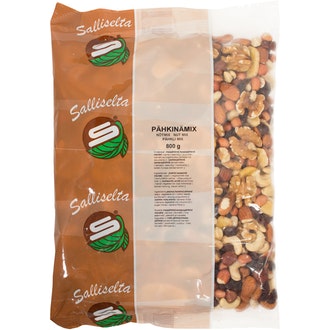 Sallinen pähkinämix 800g kalorit ja ravintosisältö