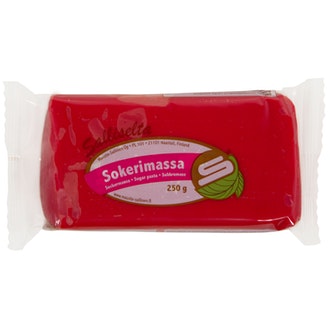 Sallinen Sokerimassa punainen 250g kalorit ja ravintosisältö