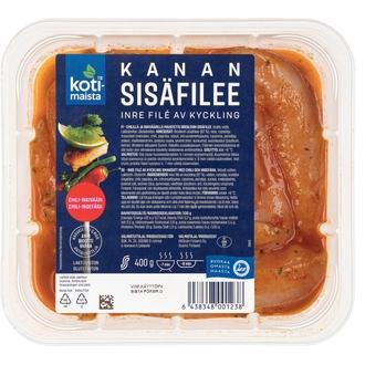 Kotimaista Kanan sisäfilee chili-inkivääri 400 g kalorit ja ravintosisältö