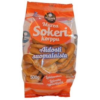 Paakarin Parhaat Murea Sokerikorppu 500g kalorit ja ravintosisältö - 361 kcal