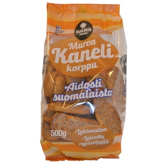Paakarin Parhaat Murea Kanelikorppu 500g kalorit ja ravintosisältö - 359 kcal