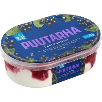 Kotimaista Puutarha mustaherukkaa & vaniljakermajäätelöä 850 ml laktoositon kalorit ja ravintosisältö - 219 kcal