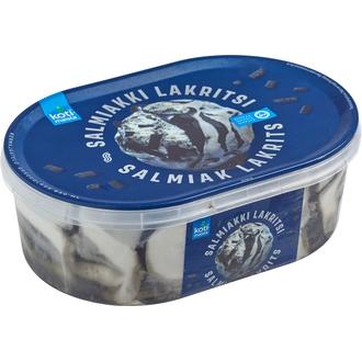Kotimaista salmiakki-lakritsi kermajäätelö 850 ml kalorit ja ravintosisältö - 239 kcal