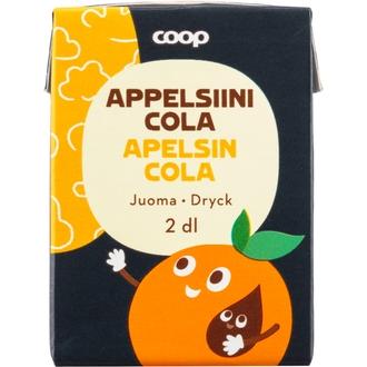 Coop appelsiini-colajuoma 2dl kalorit ja ravintosisältö - 32 kcal