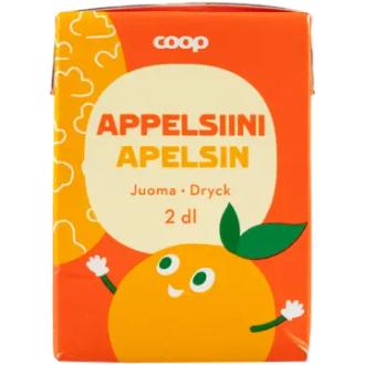 Coop appelsiinijuoma 2dl kalorit ja ravintosisältö - 28 kcal
