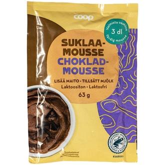 Coop suklaamousseainekset 63 g kalorit ja ravintosisältö