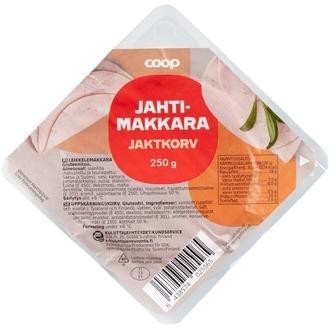 Coop jahtimakkara viipale 250 g kalorit ja ravintosisältö - 224 kcal