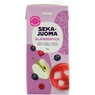 Coop sekajuoma sokeriton 1l kalorit ja ravintosisältö - 2 kcal