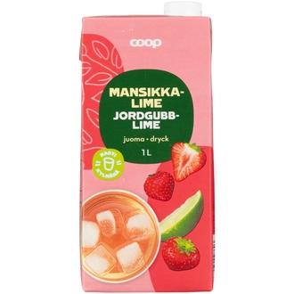 Coop Mansikka-limejuoma 1l kalorit ja ravintosisältö - 33 kcal