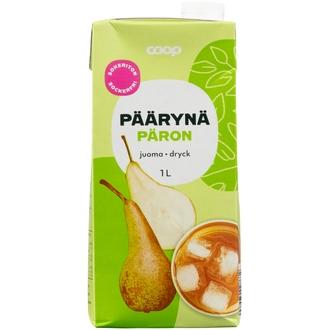 Coop sokeriton päärynäjuoma 1l kalorit ja ravintosisältö - 2 kcal