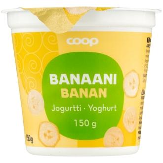 Coop banaanijogurtti 150 g kalorit ja ravintosisältö - 75 kcal