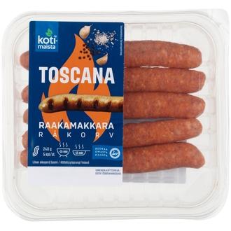 Kotimaista Toscana raakamakkara 240 g kalorit ja ravintosisältö - 260 kcal