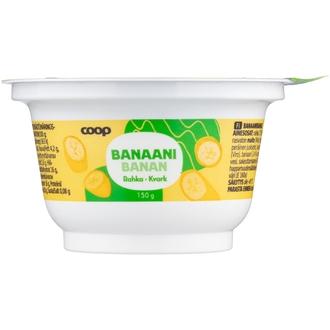Coop banaanirahka 150 g kalorit ja ravintosisältö - 134 kcal
