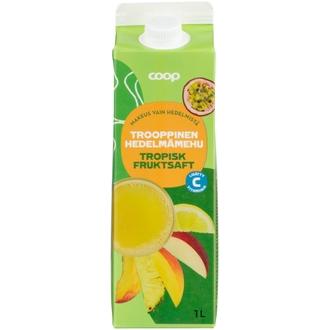Coop trooppinen hedelmämehu 1l kalorit ja ravintosisältö - 28 kcal