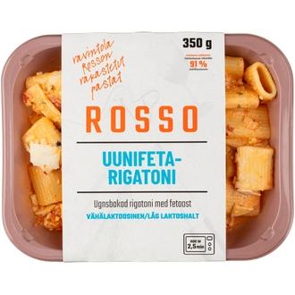 Rosso uunifeta-rigatoni 350 g kalorit ja ravintosisältö