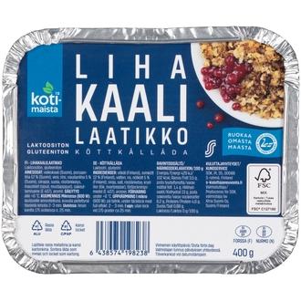 Kotimaista Lihakaalilaatikko 400g kalorit ja ravintosisältö - 102 kcal