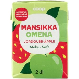 Coop mansikka-omenamehu 2dl kalorit ja ravintosisältö - 32 kcal