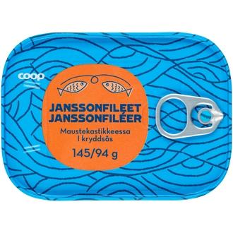 Coop janssonfileet maustekastikkeessa 145/94 g kalorit ja ravintosisältö - 150 kcal