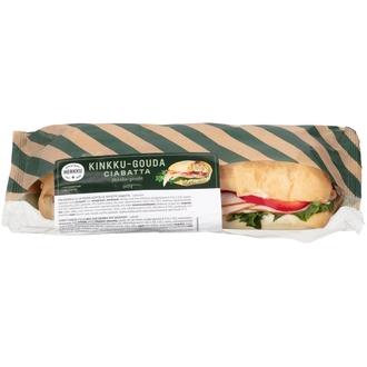 Herkku kinkku-goudajuustociabatta 260 g kalorit ja ravintosisältö - 297 kcal