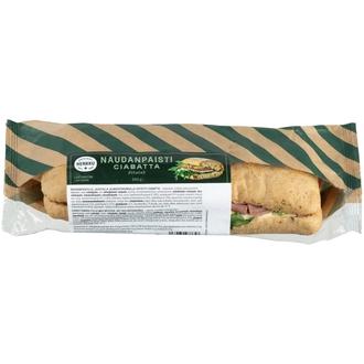Herkku naudanpaisticiabatta 260 g kalorit ja ravintosisältö - 296 kcal