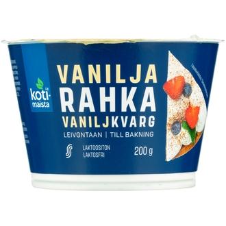 Kotimaista vaniljarahka leivontaan 200 g kalorit ja ravintosisältö - 152 kcal