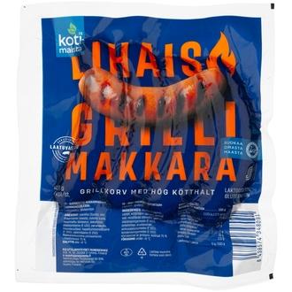 Kotimaista lihaisa grillimakkara 400 g kalorit ja ravintosisältö - 271 kcal