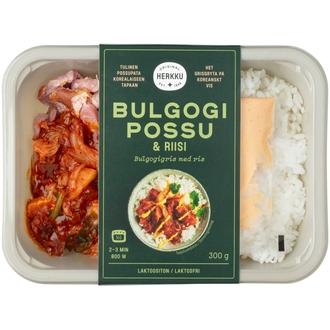 Herkku Bulgogipossu ja riisi kalorit ja ravintosisältö