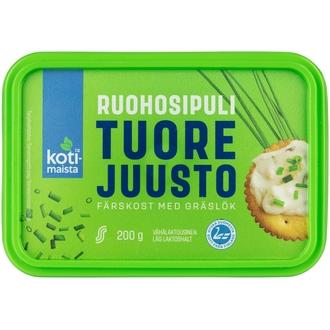 Kotimaista Tuorejuusto ruohosipuli 200g kalorit ja ravintosisältö - 211 kcal