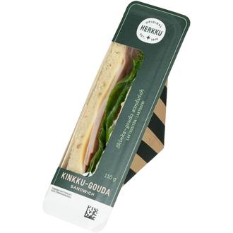 Herkku Kinkku-goudajuusto sandwich 110 g kalorit ja ravintosisältö