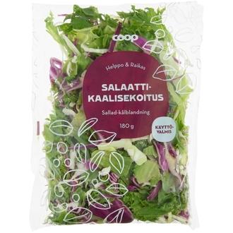Coop Salaatti-kaalisekoitus 180 g kalorit ja ravintosisältö - 22 kcal