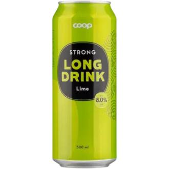 Coop Strong LD Lime 8,0 til-% 0,5L limenmakuinen long drink kalorit ja ravintosisältö