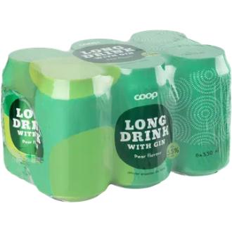 6 x Coop Pear 5,5 til-% 0,33L päärynänmakuinen long drink kalorit ja ravintosisältö