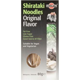Miyata Kuivattu Shirataki Konjac nuudeli 80g kalorit ja ravintosisältö