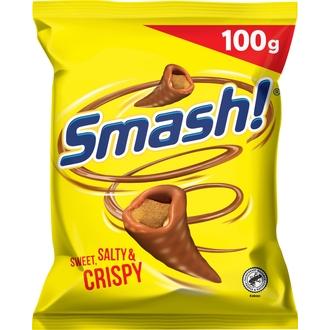 Smash! maitosuklaa maissisnacks 100g kalorit ja ravintosisältö - 540 kcal
