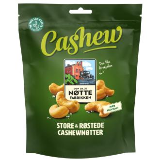 Den Lille Nøttefabrikken Cashew merisuola 250g kalorit ja ravintosisältö - 581 kcal