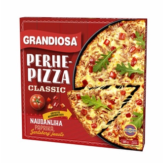 Grandiosa classic perhepizza 585g pakaste kalorit ja ravintosisältö - 225 kcal