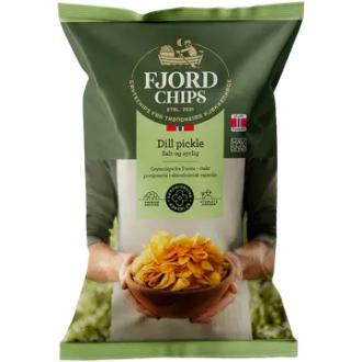 FjordChips perunalastut tilli ja suolakurkku 150g kalorit ja ravintosisältö