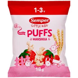 Semper Multigrain Puffs Strawberry monivilja luomunaksu 1-3v 18g kalorit ja ravintosisältö - 425 kcal