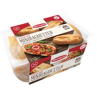 Semper Gluteeniton Minipatongit 6x50g kalorit ja ravintosisältö - 264 kcal