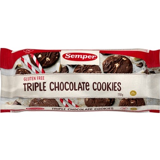 Semper Triple keksi 150g suklaa gluteeniton kalorit ja ravintosisältö - 510 kcal