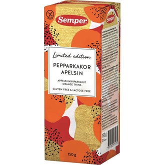 Semper appelsiinipiparkakku 150g gluteeniton kalorit ja ravintosisältö - 418 kcal