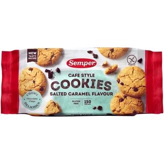 Semper gluteeniton Cafe Style cookies salted caramel, 150g kalorit ja ravintosisältö - 451 kcal