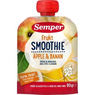 Semper 90g Smoothie Frukt omenaa ja banaania alkaen 6 kk täyshedelmäsose kalorit ja ravintosisältö